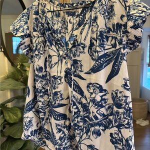 Abercrombie & Fitch Navy Floral Blouse